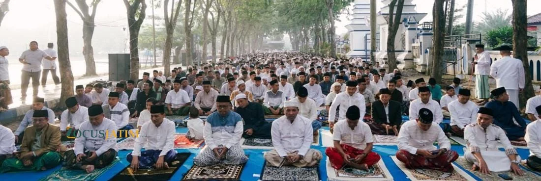 Idul Fitri 1447 H, Sampang, Bupati Sampang, Slamet Junaidi, Wabup Sampang, Achmad Mahfudz, Salat Id, Pendopo Sampang, KH Itqon Busiri, MUI Sampang,