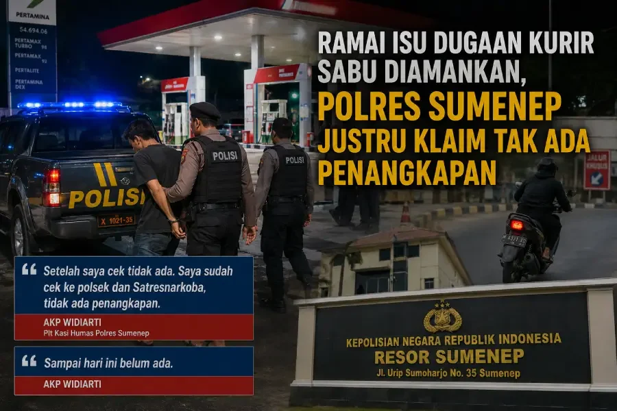 Ramai Isu Dugaan Kurir Sabu Diamankan, Polres Sumenep Justru Klaim Tak Ada Penangkapan