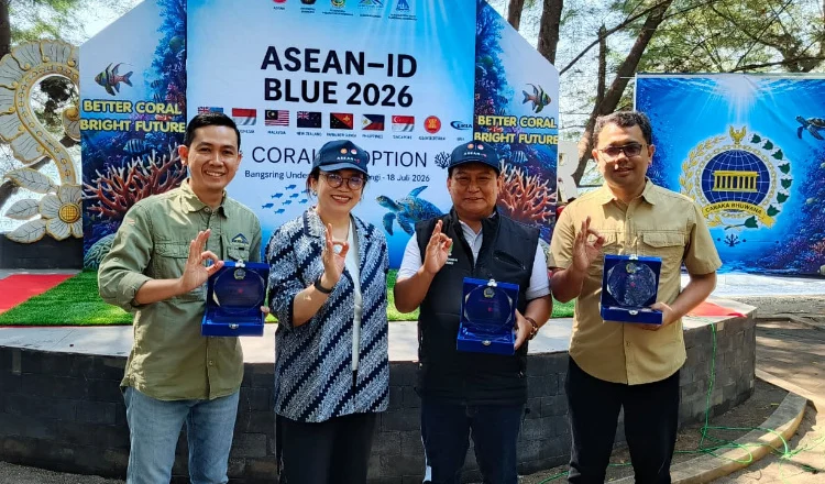 kegiatan Banyuwangi Coral Adoption 2026 yang berlangsung di Pantai Bangsring Underwater, Desa Bangsring, Kecamatan Wongsorejo