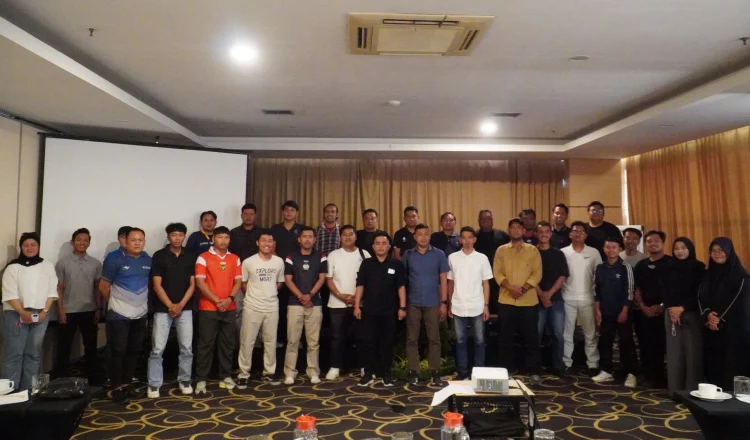 Meeting sekaligus drawing Liga Nusantara Jatim 2026 di Quest Hotel Darmo Surabaya,